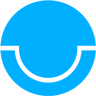 Hapiness Delivered Blue Icon - Circle (945x345), Png Download