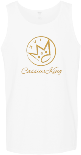 Cassius King Brand Men White Tank Top - Active Tank (600x600), Png Download