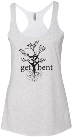 Heather White Om Tree Get Bent Racerback Tank Top - Goddess (500x500), Png Download