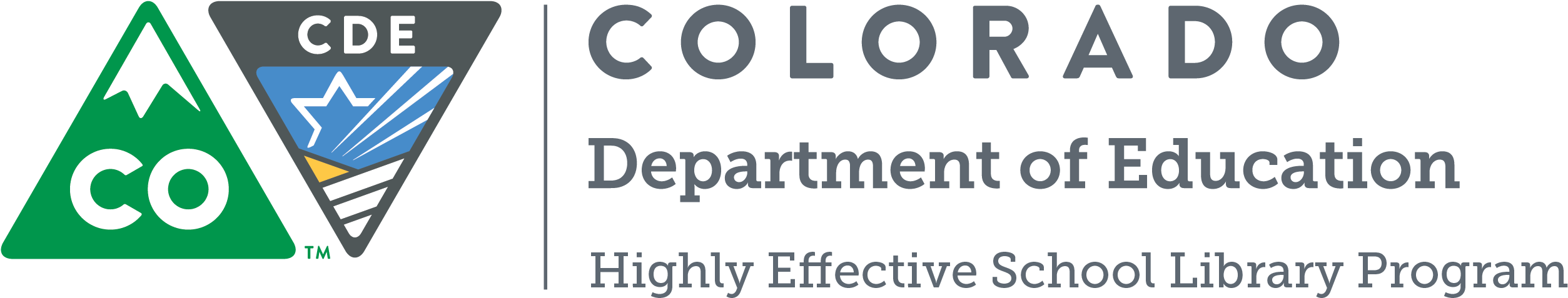 Highly Effective School Library Program Logo - Colorado Department Of Education Logo (2604x667), Png Download