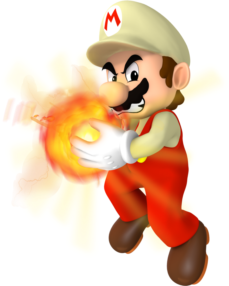 Smbz Fire Mario Render By Nibroc Rock-d9n9qnv - Smbz Mario (1024x1024), Png Download