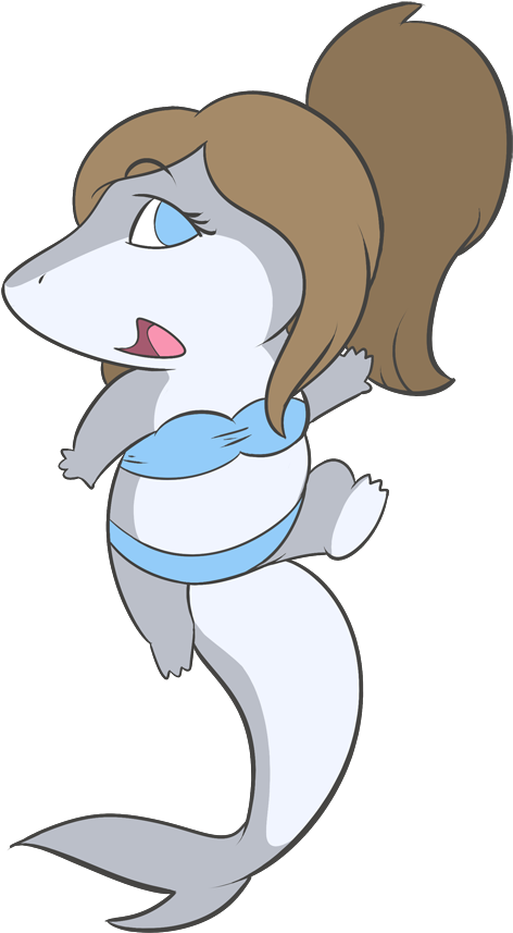 Know Your Meme Clip Transparent Stock - Sharky Girl (593x900), Png Download
