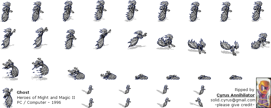 Click To View Full Size - 2d Sprite Ghost (900x365), Png Download