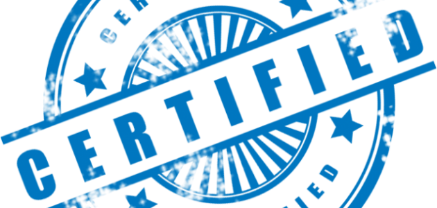 Cerified Stamp - Pmo Certifications (630x300), Png Download