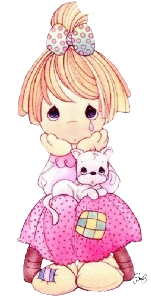 Precious Moments, Pretty Girls, Tube, Clip Art, In - Precious Moments Doll Crying (304x632), Png Download