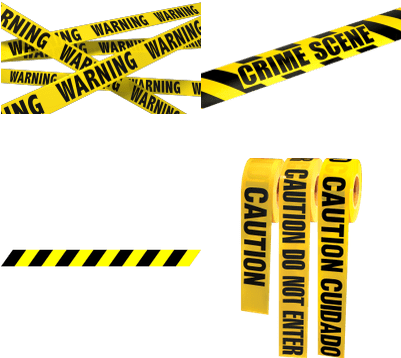 Caution Tape - Crime Scene Tape (400x400), Png Download