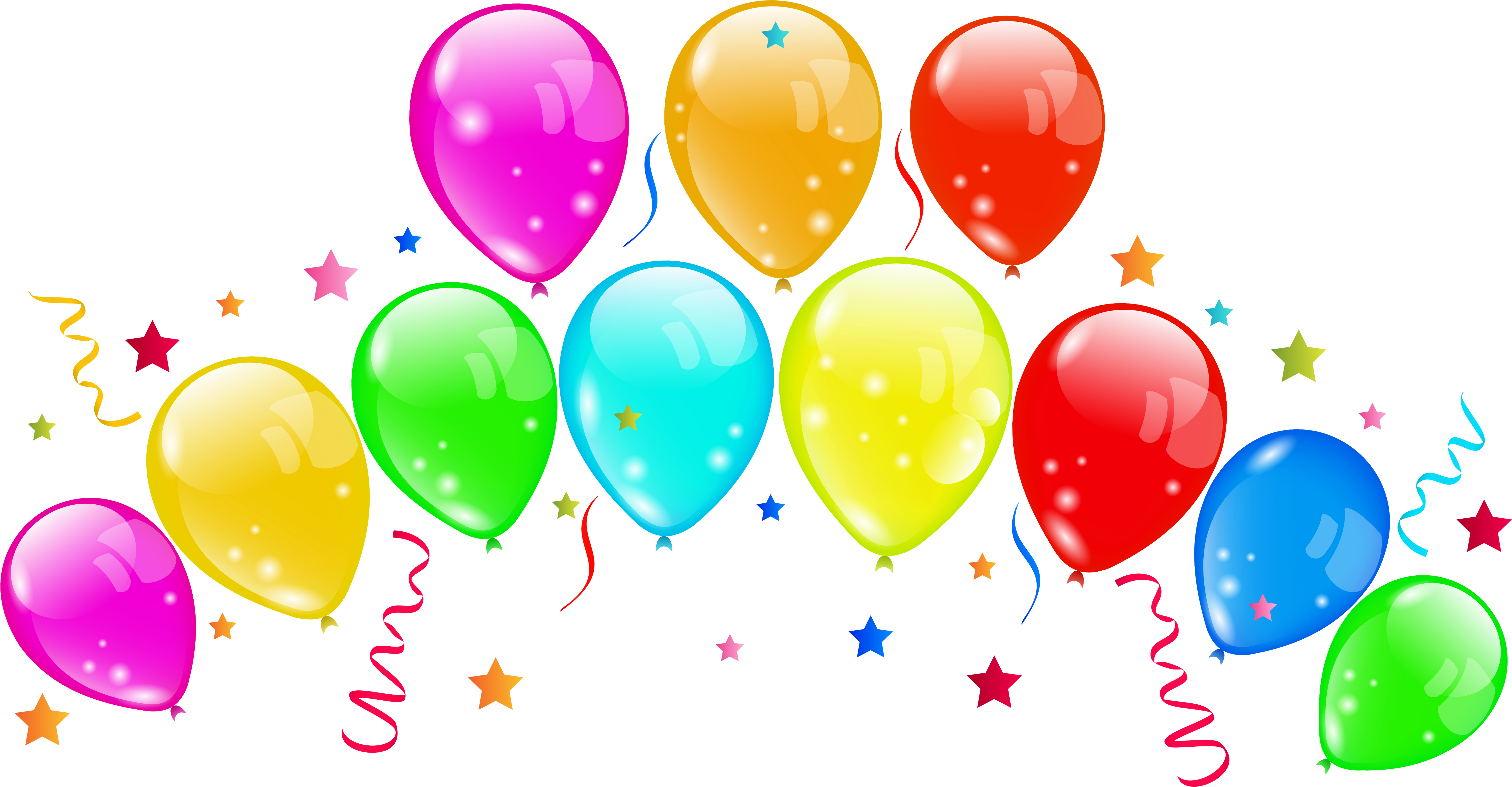 Balloon Clipart Png (6378x3334), Png Download