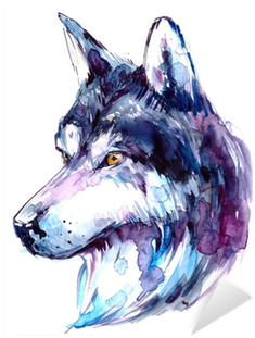 Watercolor Wolf (400x400), Png Download