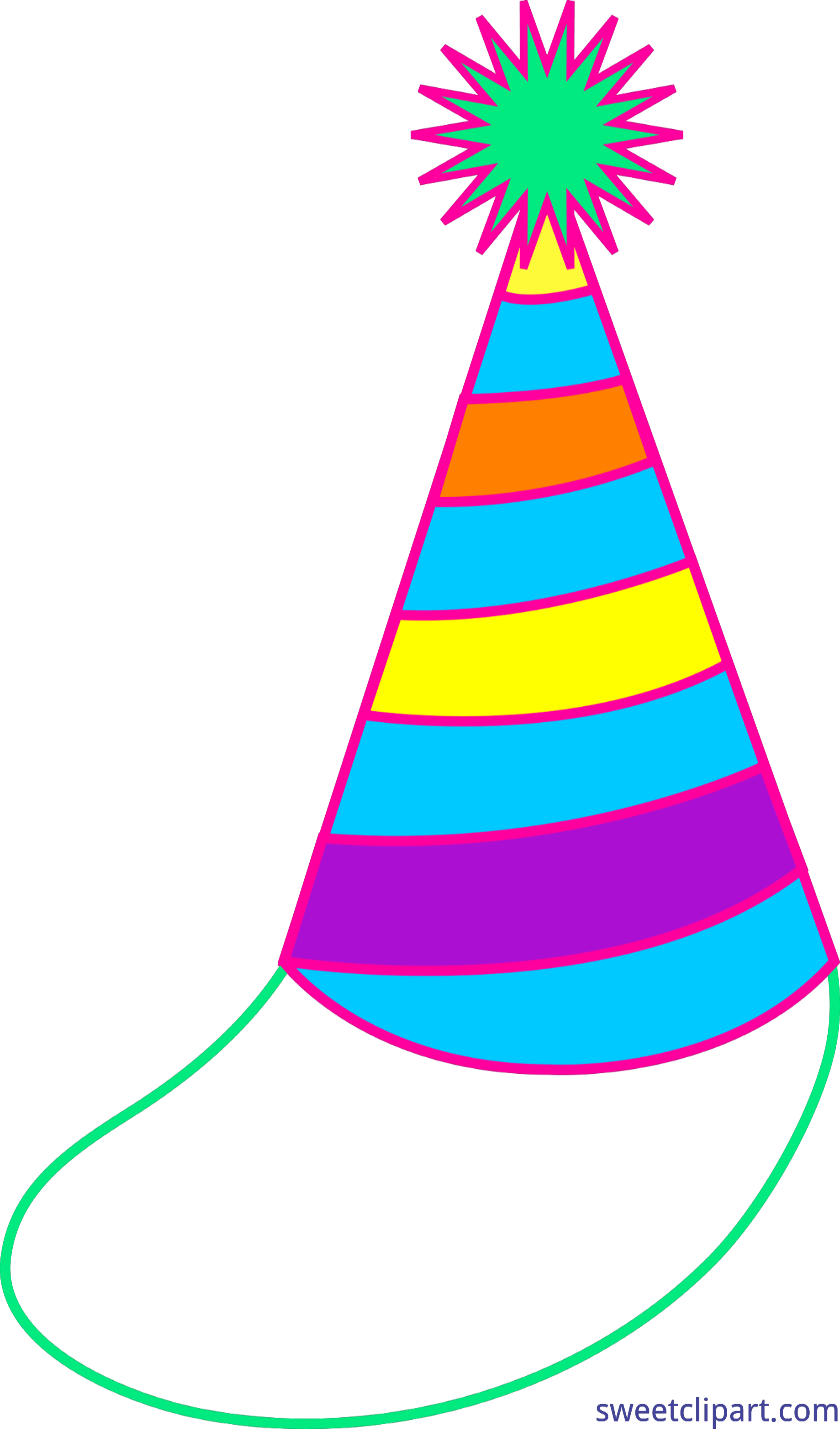 Birthday Hat Png - Cartoon Party Hat Png (602x1024), Png Download