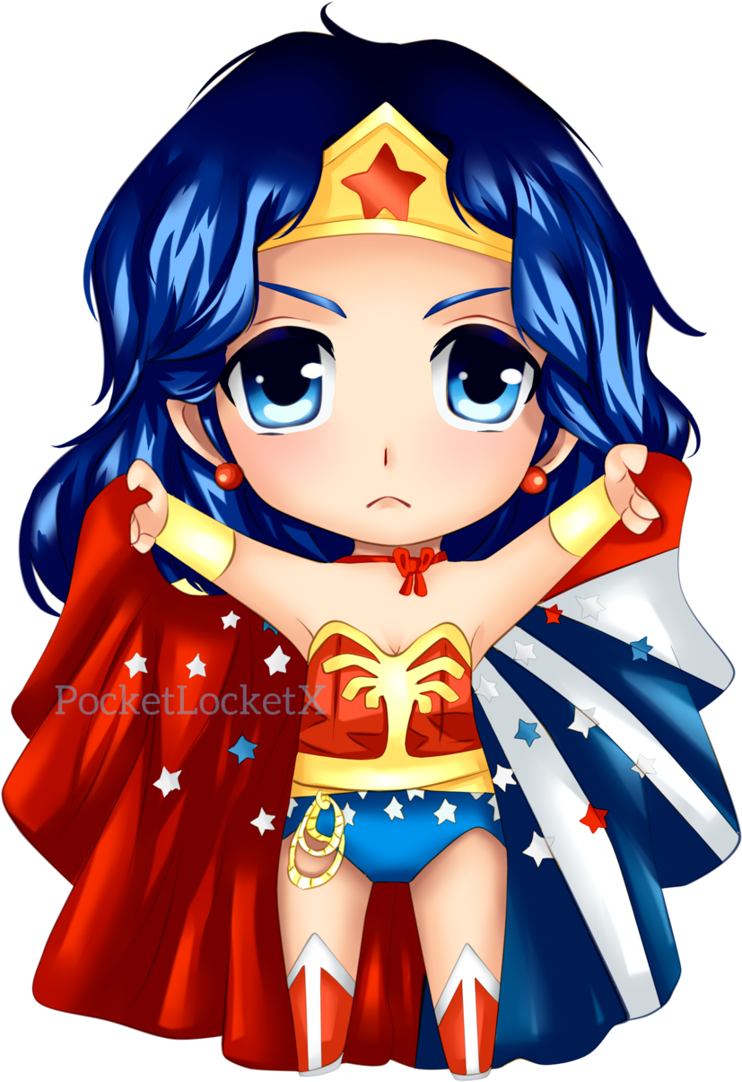 Diana Prince Youtube Superman The Seven Wonders - Chibi Wonder Woman And Superman (1024x1328), Png Download