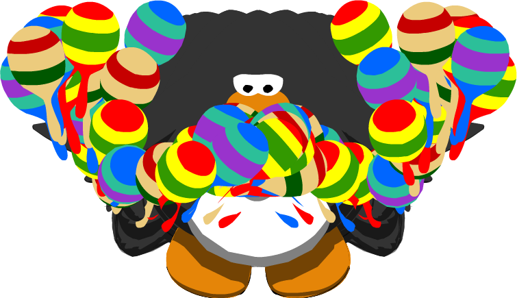 Assorted Maracas Mustache - Club Penguin Maracas (755x435), Png Download