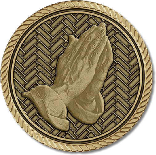 Praying Right - " - Coin (555x548), Png Download