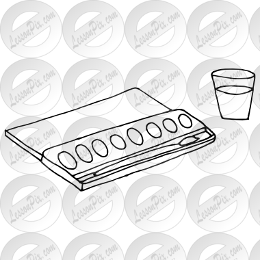 Watercolor Clipart Art Classroom - Sketch (380x380), Png Download