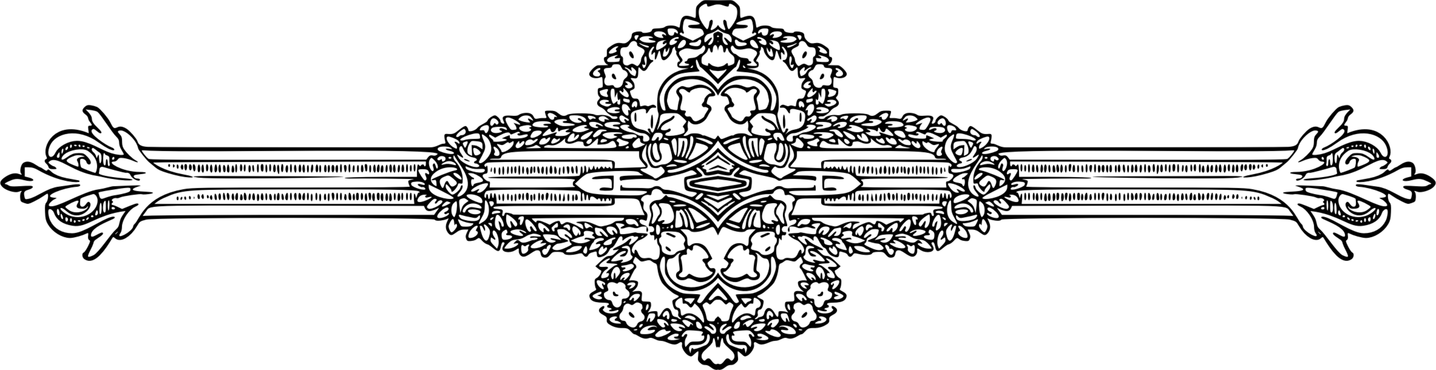 Line Art Musical Note - Clip Art (2909x750), Png Download