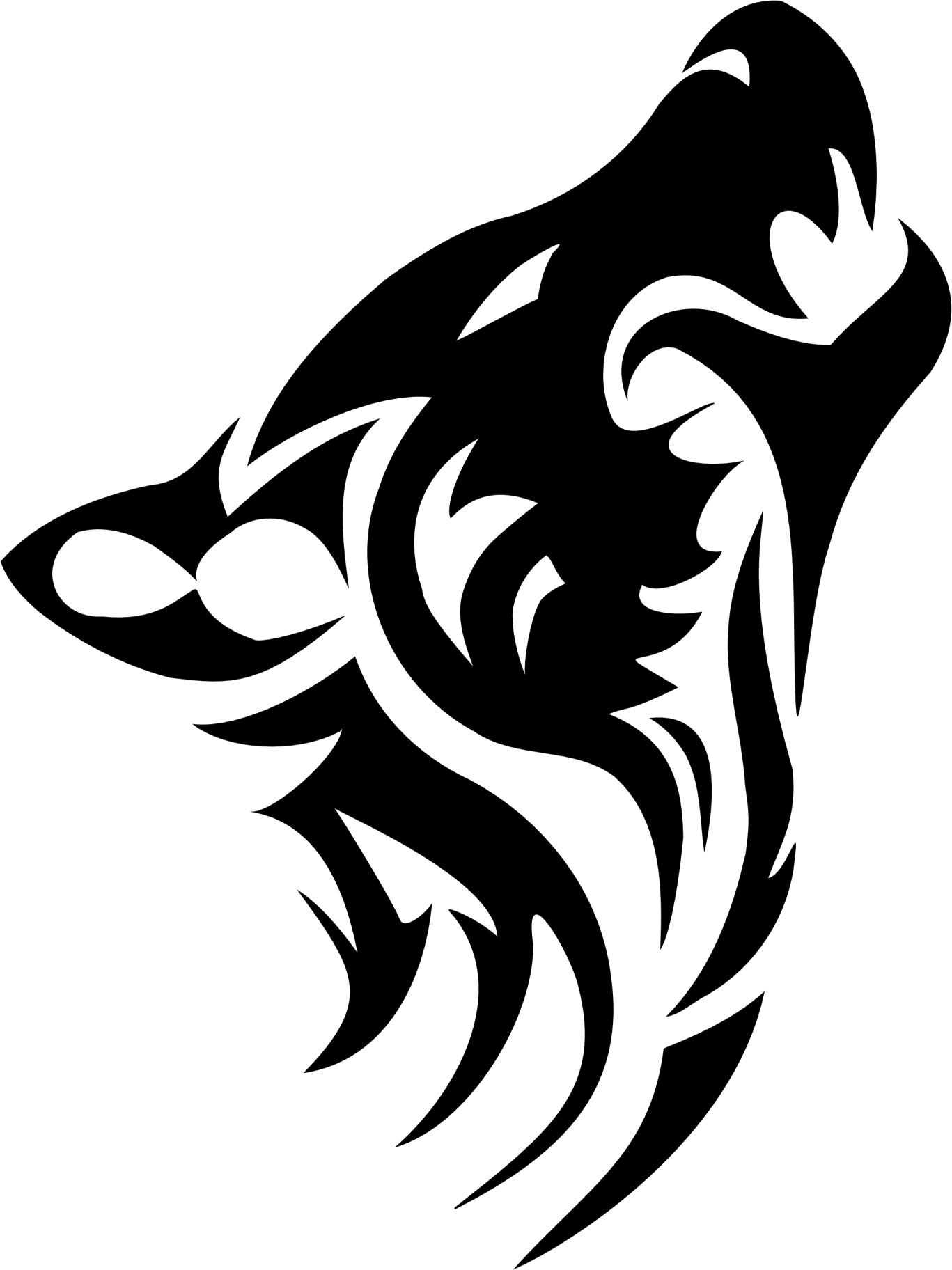 Wolf Tattoos Png Transparent Images - Tattoo Transparent Background (1367x1824), Png Download