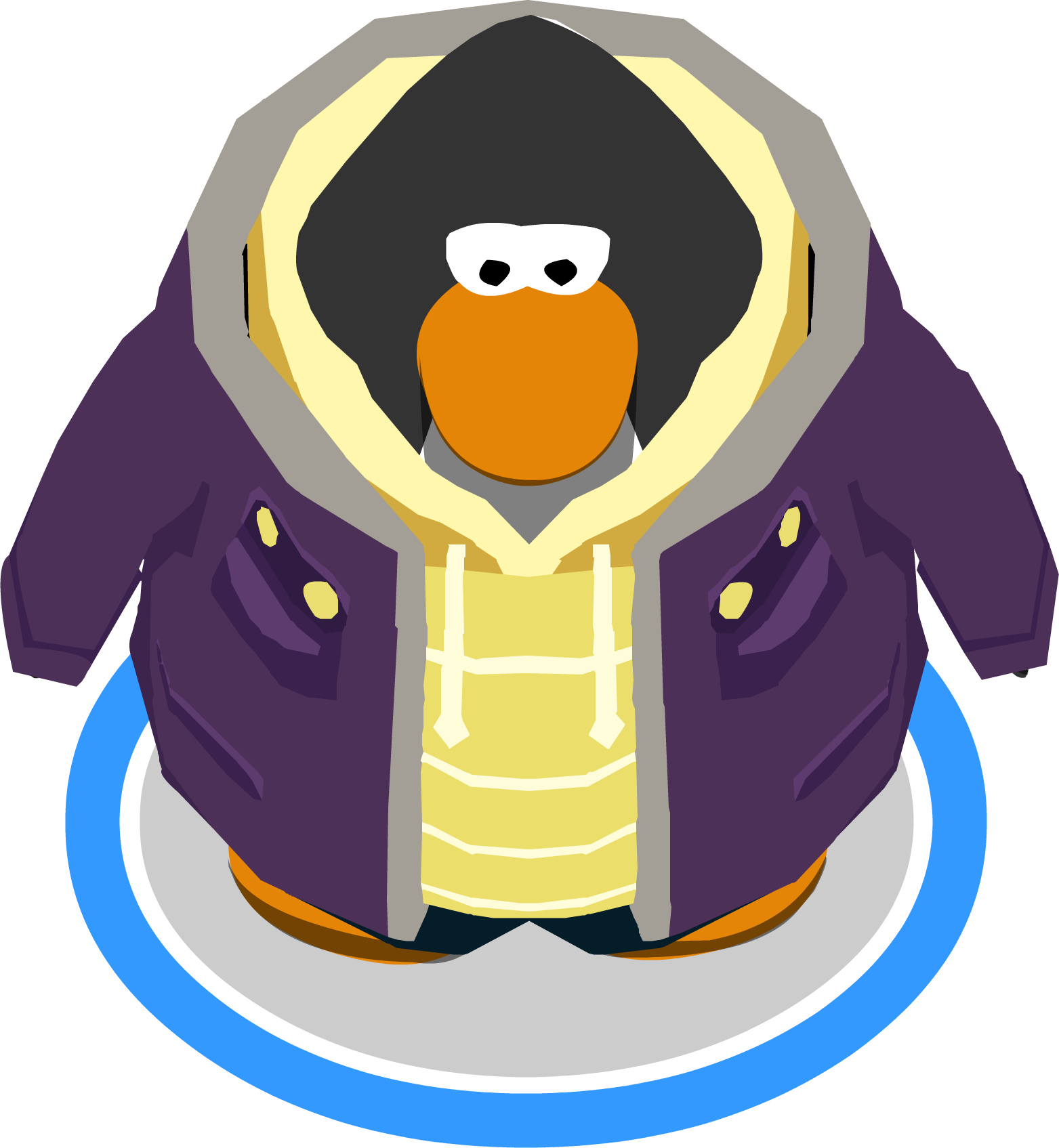Purple Parka In-game - Clothing (1563x1695), Png Download