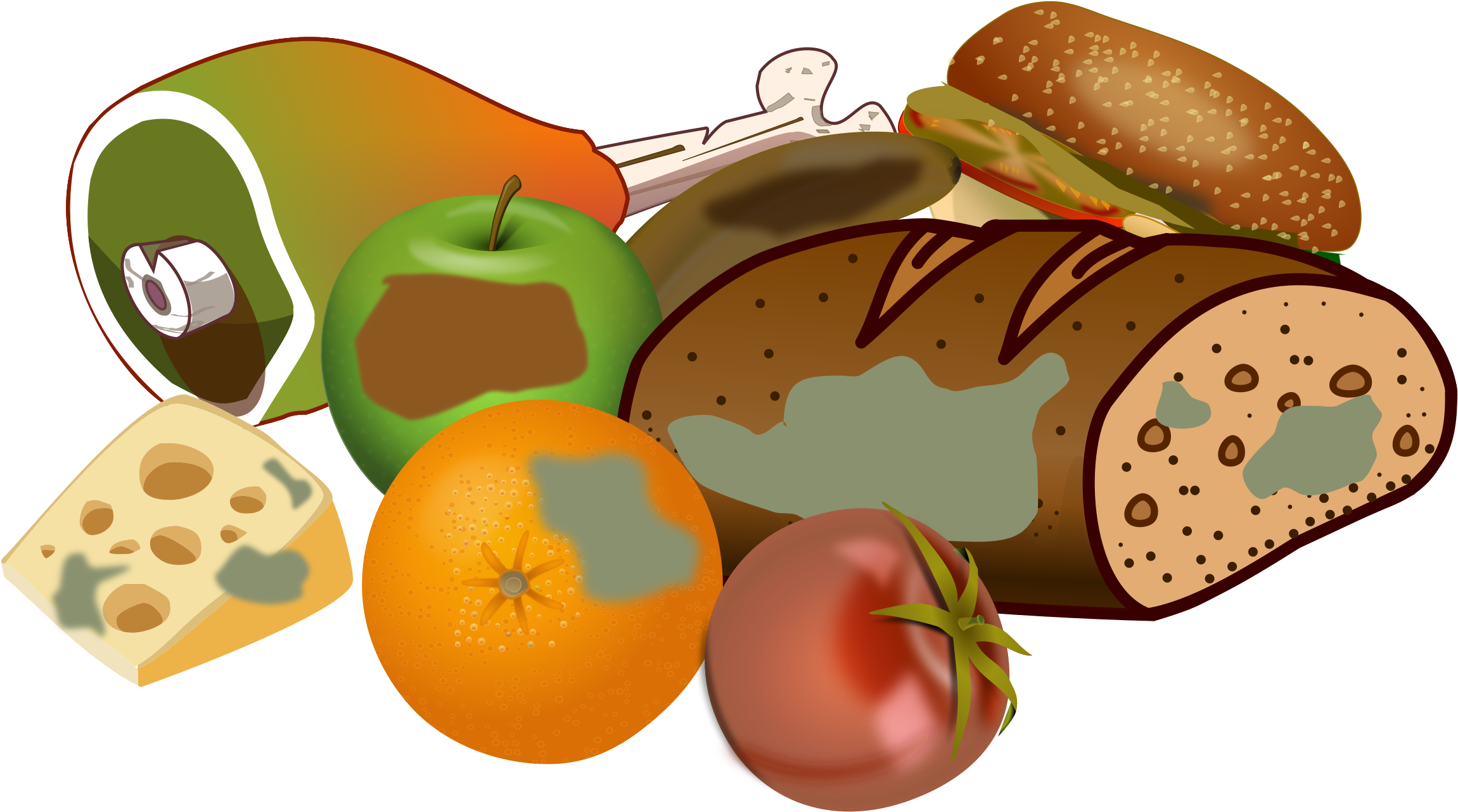 This Free Icons Png Design Of Wasting Food (2400x1421), Png Download