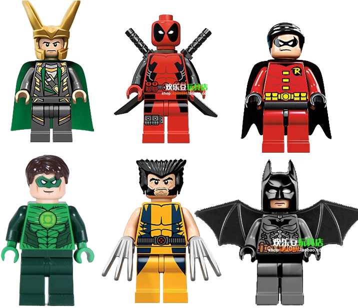 Deadpool Clipart Mini - Green Lantern Lego Toys (746x623), Png Download