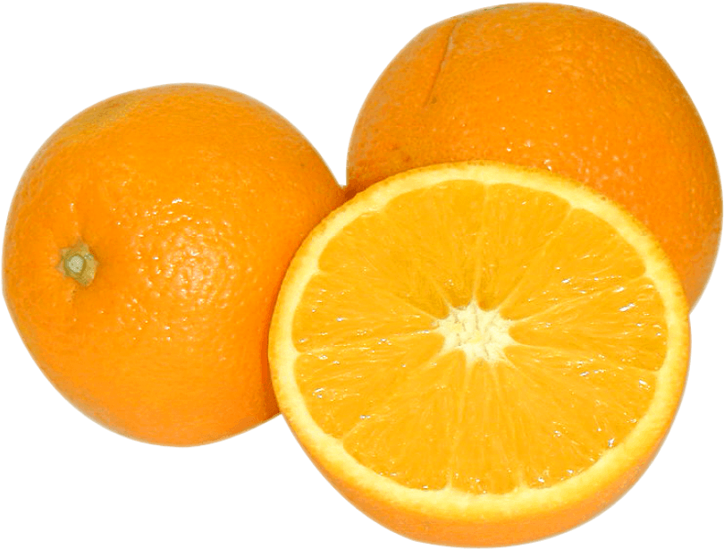 Download Orange And Half Of Orange Png Image - Orange Png (500x383), Png Download