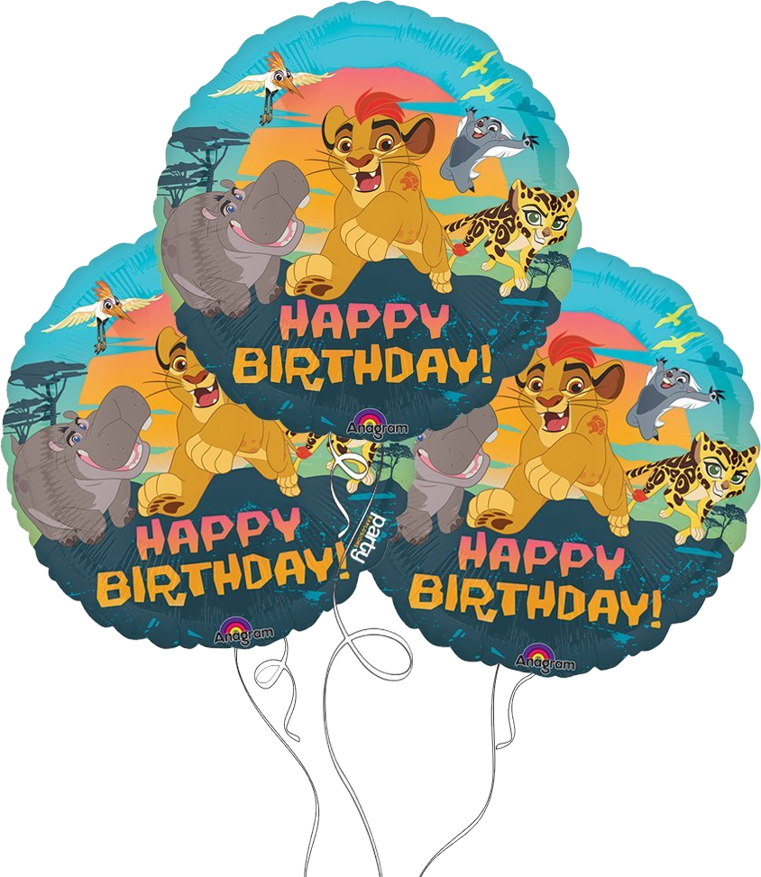 Happy Birthday Balloons - Happy Birthday Lion Guard (844x973), Png Download