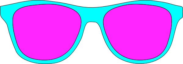 Sunglasses-hi - Pink Sunglass Clip Art (600x212), Png Download