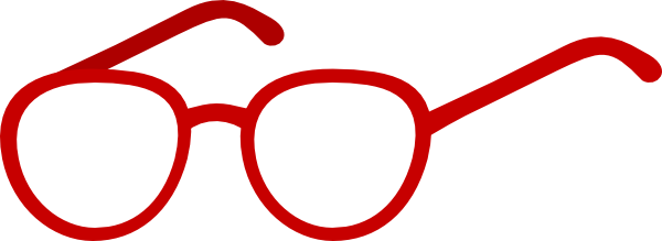 Eyeglasses Clip Art Red - Red Eye Glasses Clip Art (600x219), Png Download