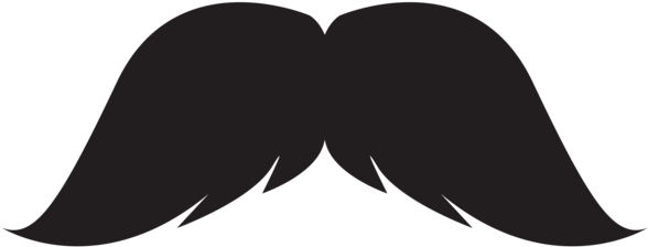 Clipart Mustache Trucker - Transparent Moustache Clip Art (600x236), Png Download