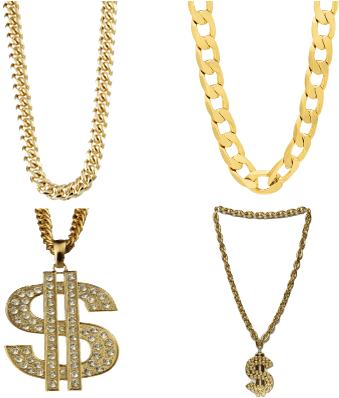 Thug Life Chains - Thug Life Necklace Transparent Background (400x400), Png Download