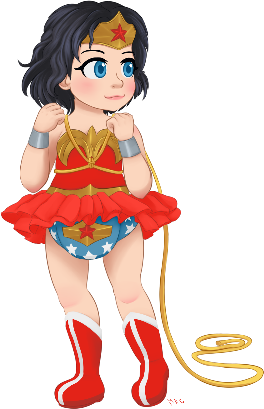 Contagious Magic - Wonder Woman - Wonder Woman Diaper (1100x1548), Png Download