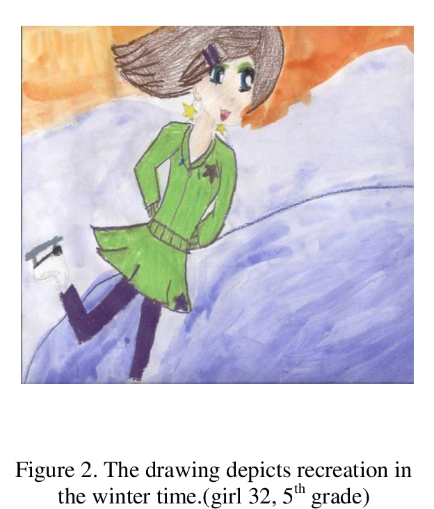 The Drawing Reflects A Perception Of Recreation In - Drawing (645x838), Png Download