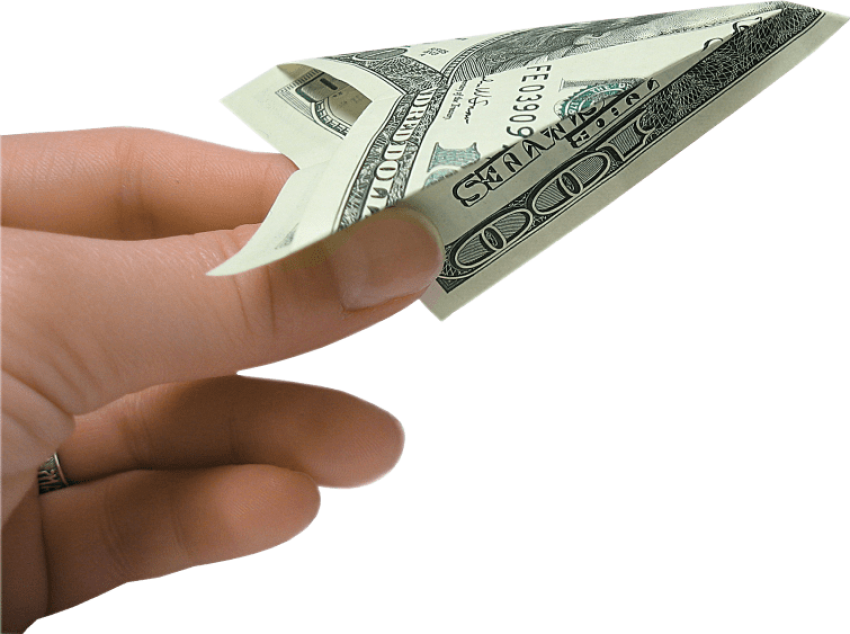 Free Png Falling Money Png Images Transparent - Dolar Avion De Papel (850x634), Png Download