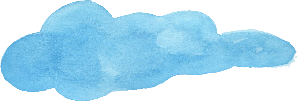 Free Download - Watercolor Cloud Transparents (1020x348), Png Download