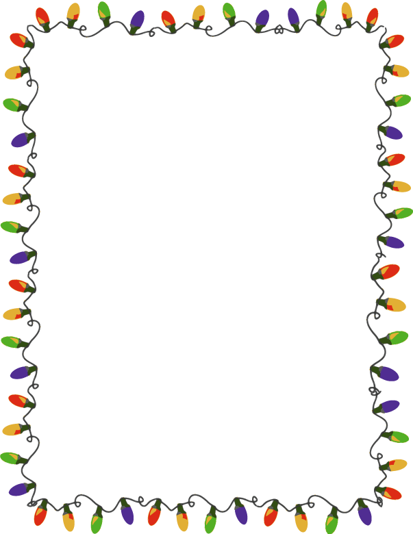 15 Christmas Paper Templates Free Word Pdf Jpeg Format - Christmas Light Border Png (603x780), Png Download