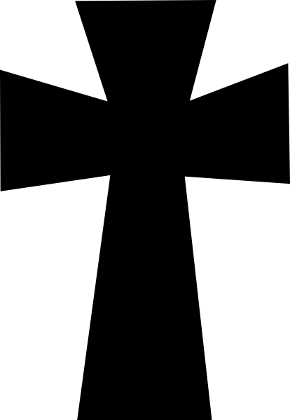 Black - Christian - Cross - Png - Cross Clipart Jpg (414x599), Png Download