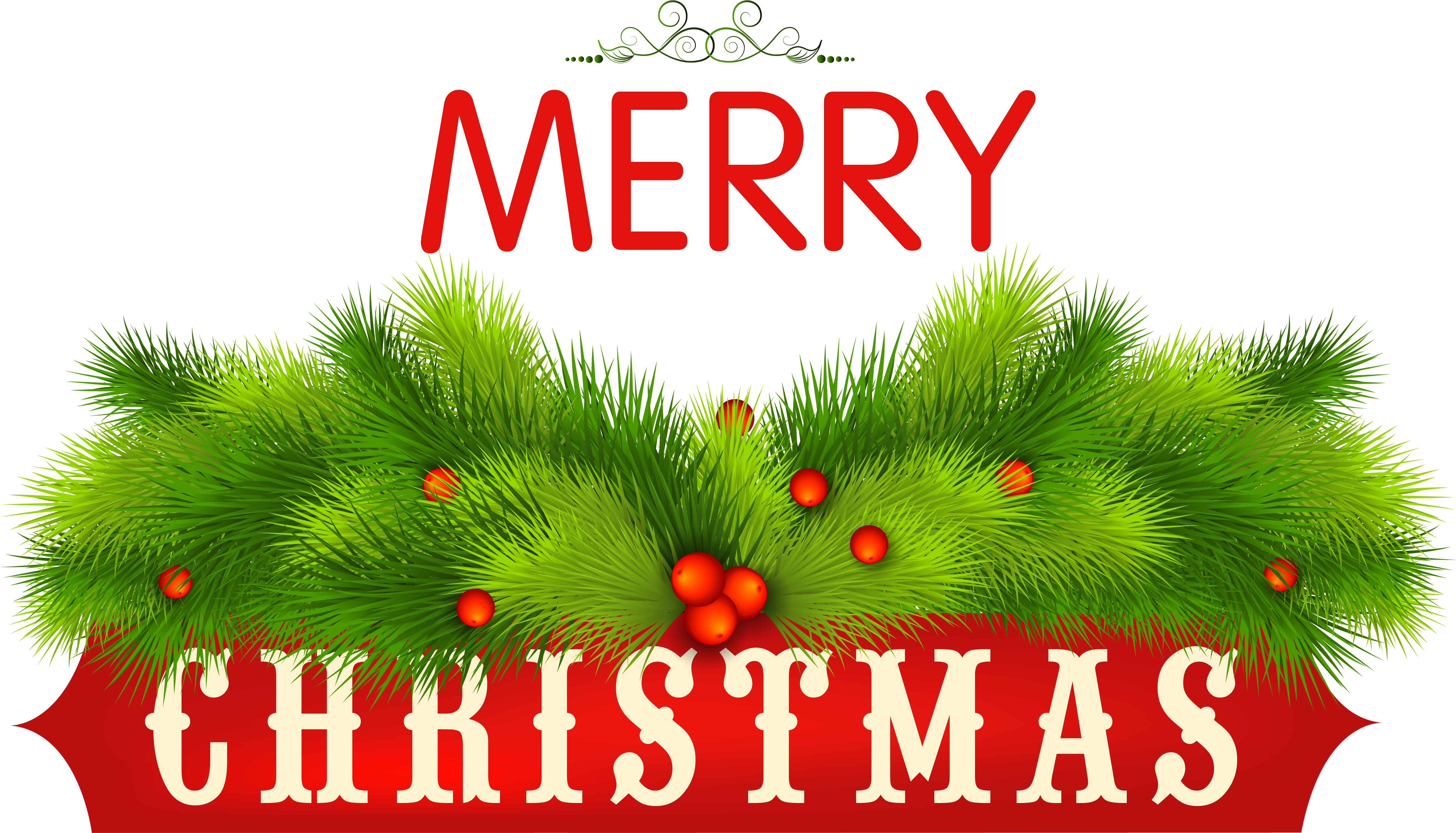 Merry Christmas Decorative Png Clipart Imageu200b Gallery - Merry Christmas Decoration Png (5430x3127), Png Download