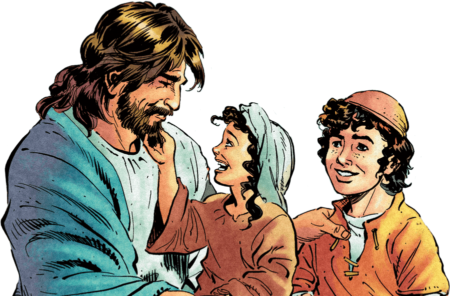 Jesus And Children - Jesus (1300x592), Png Download