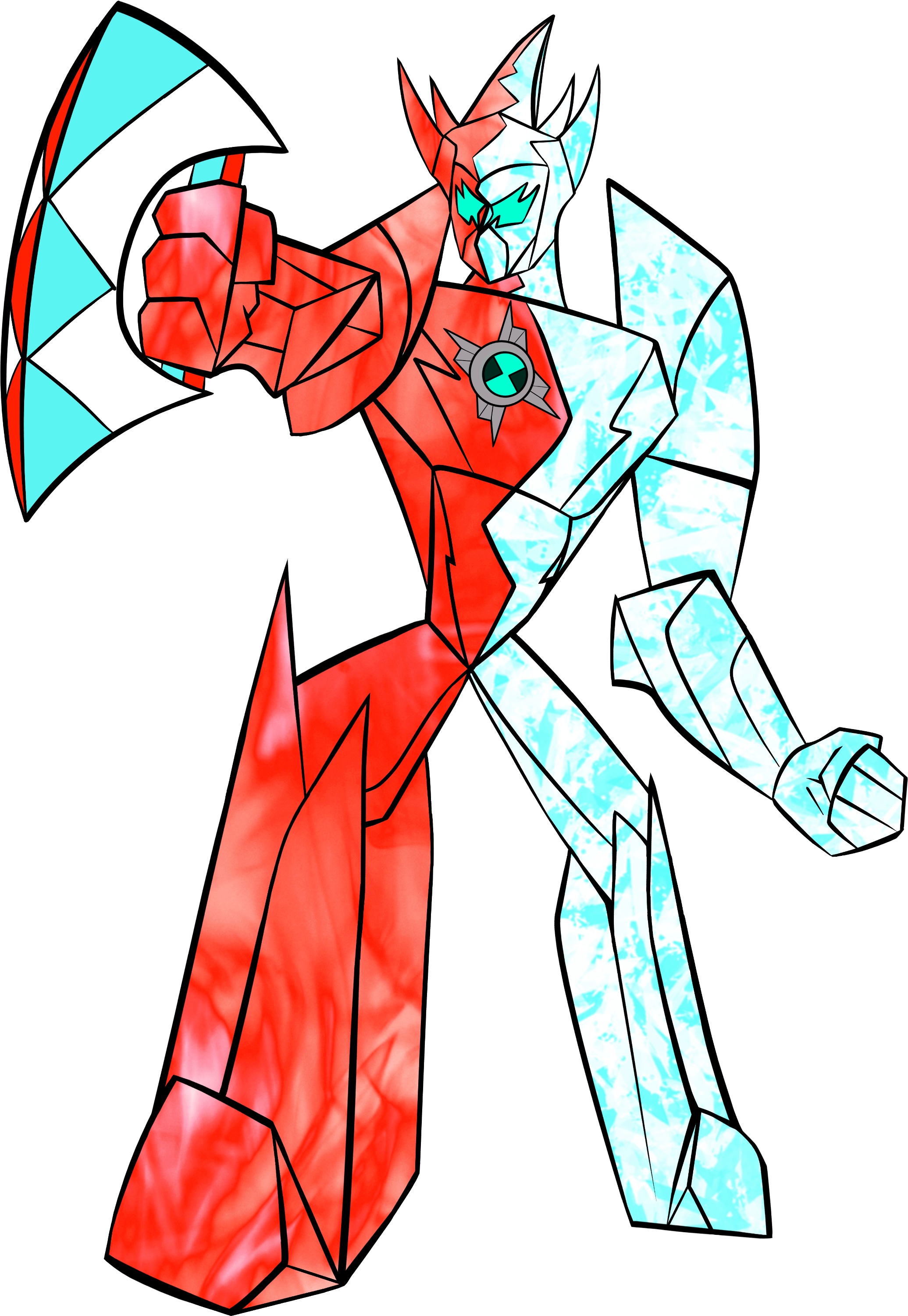 Ultimate Frozen Flames - Cartoon (2071x3000), Png Download