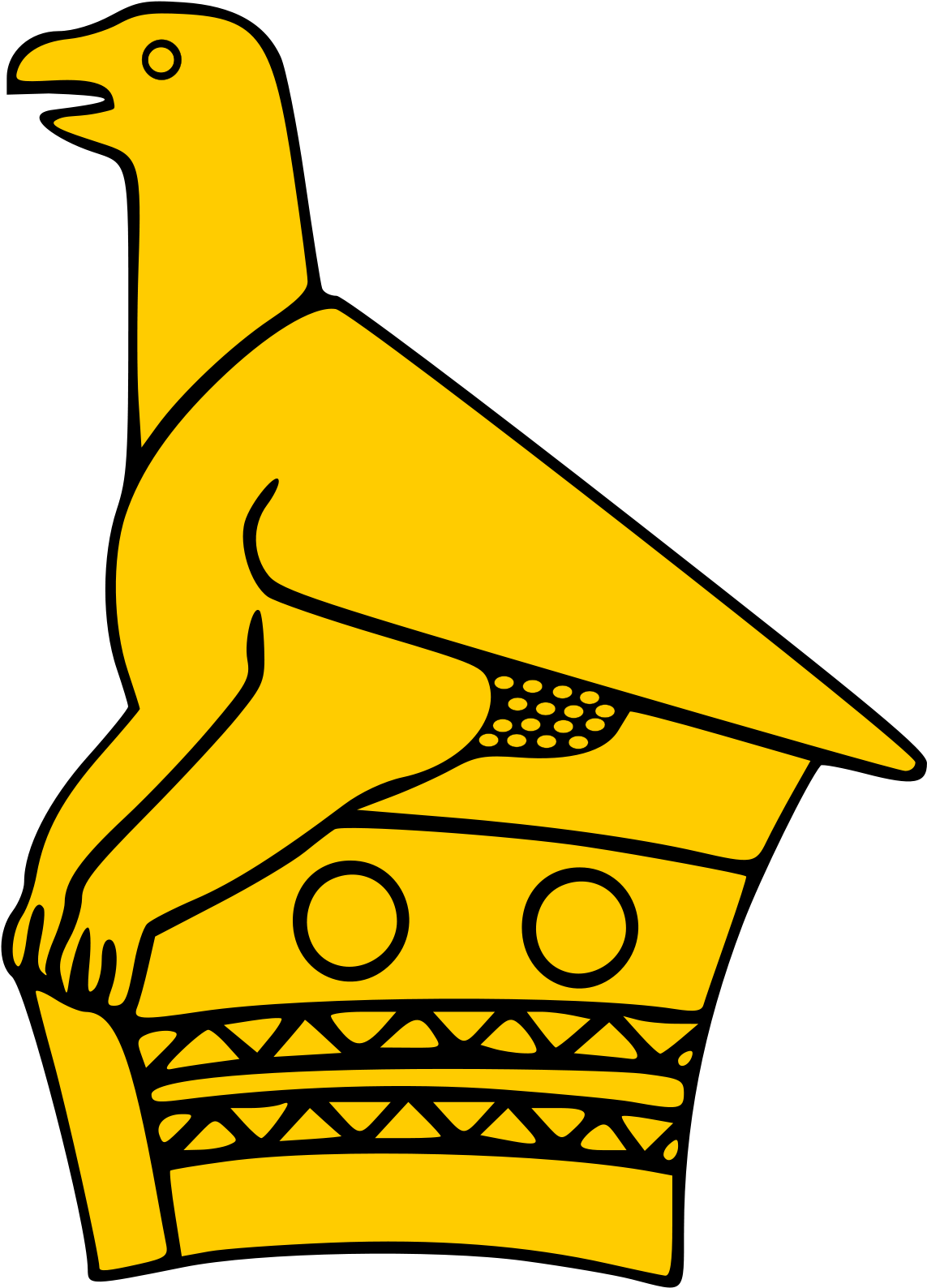 Bird On Zimbabwe Flag (1200x1697), Png Download