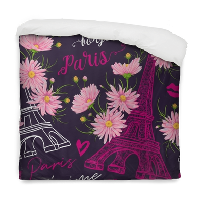 Vintage Seamless Pattern With Eiffel Tower, Kisses, - Torre Eiffel De Flores (400x400), Png Download