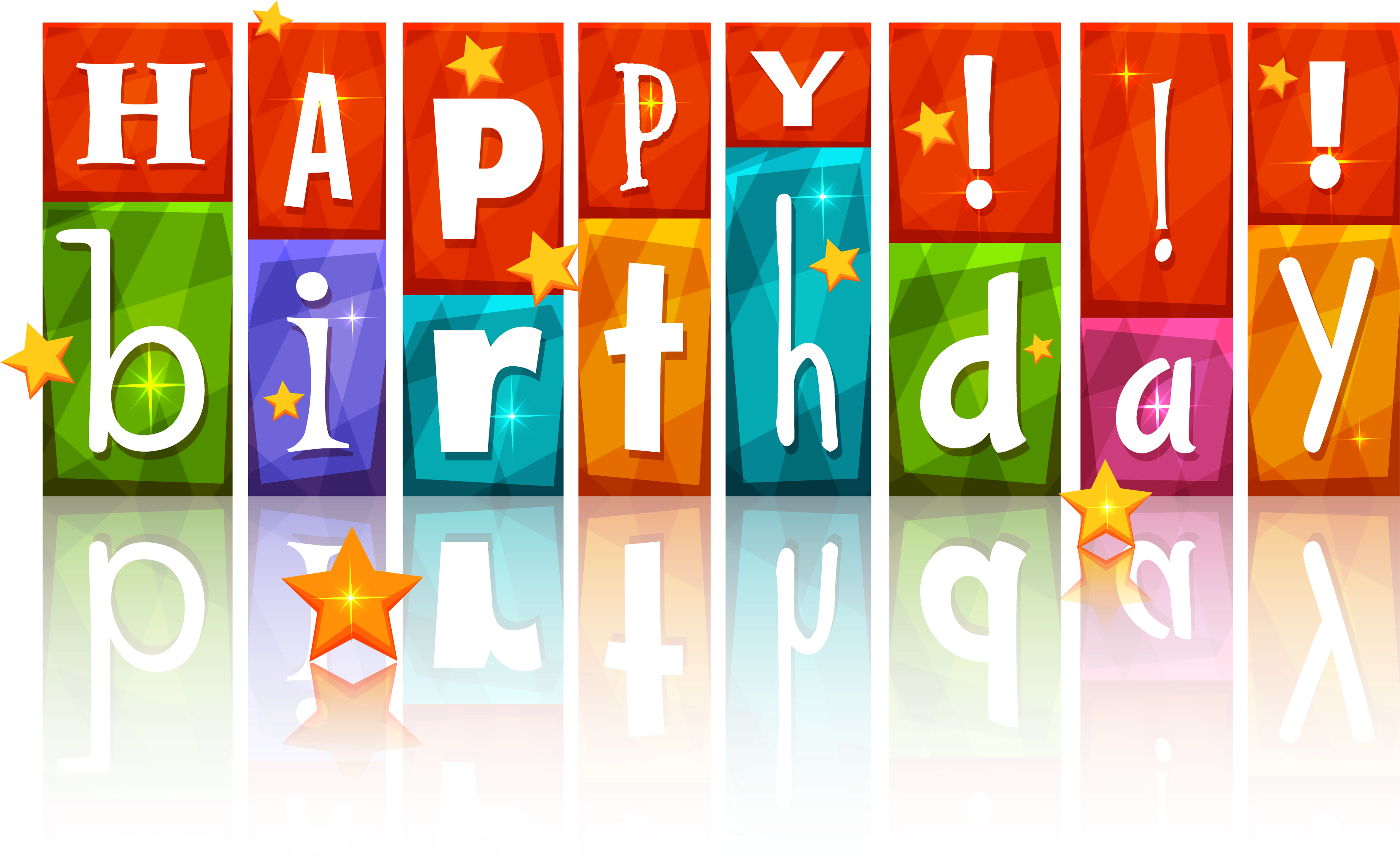 Colorful With Stars Png Image Gallery View - Happy Birthday 3d Png (3680x2335), Png Download