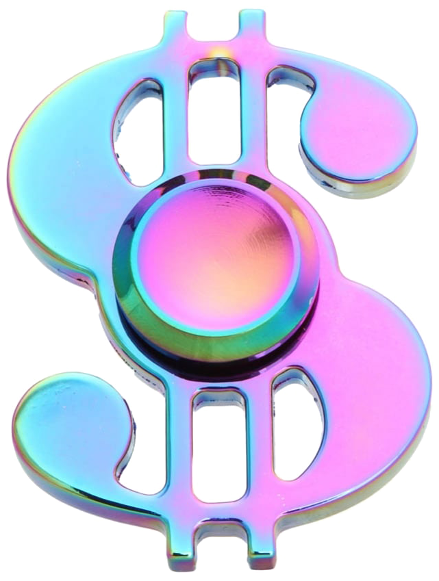 Rainbow Fidget Spinner Png Transparent Image - Dollar Sign Fidget Spinner (1000x1000), Png Download