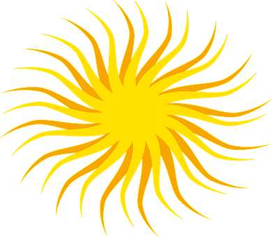 Sun Rays Sunlight Sunny Sunshine Bright Sk - Raios Do Sol Desenho (390x340), Png Download