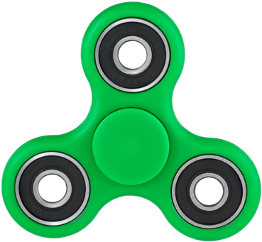 Green Fidget Spinner - Fidget Spinner Green Colour (530x530), Png Download