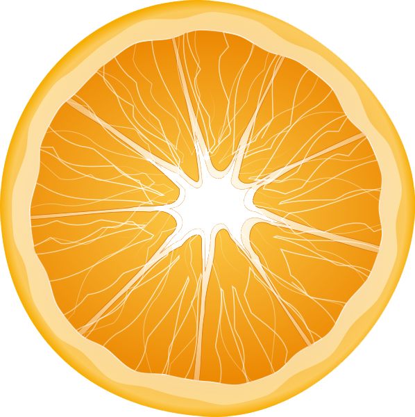 Orange Free Download Png - Cut Orange Transparent (598x600), Png Download