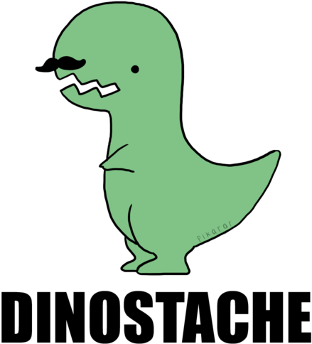 Cute Mustache Cartoons - Cartoon Animals With Mustaches (500x600), Png Download