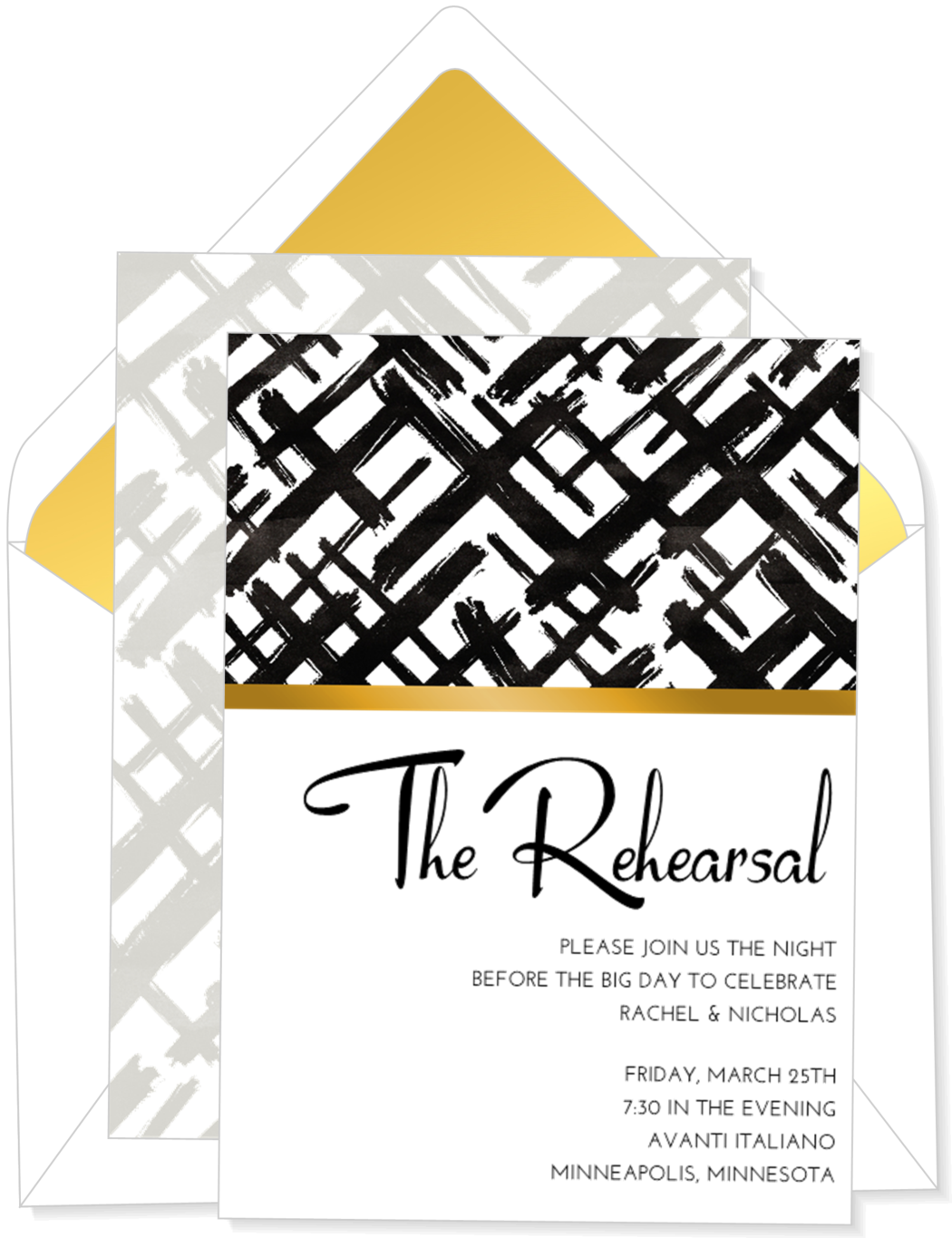 Watercolor Brushstroke Invitation - Art Paper (1050x1365), Png Download