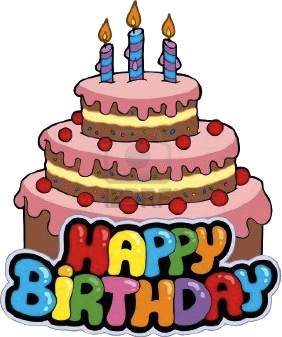 Happy Birthday Cake With 5 Candles Png Full Size Png Download Seekpng