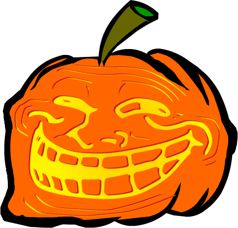 Troll Pumpkin - Troll Face (485x465), Png Download