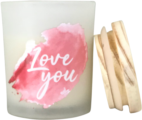 Love You Watercolour Candle 8cm - Plywood (500x500), Png Download