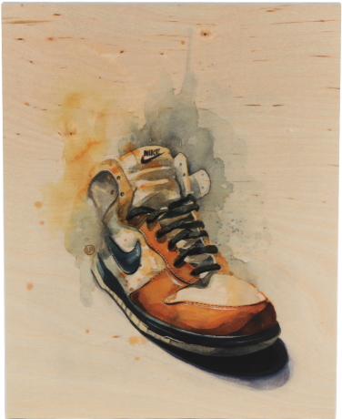 Lou Pimentel Artwork - Aquarelle Nike (510x510), Png Download